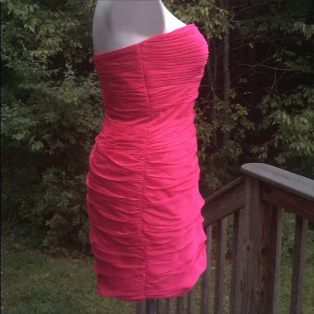Monique Lhuillier ruched dress size 14 - Picture 6 of 7